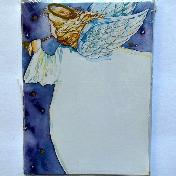 Vintage Angel Christmas Cards Holiday Graphic Cards Pack of 8 NWT - Picture 1 of 7